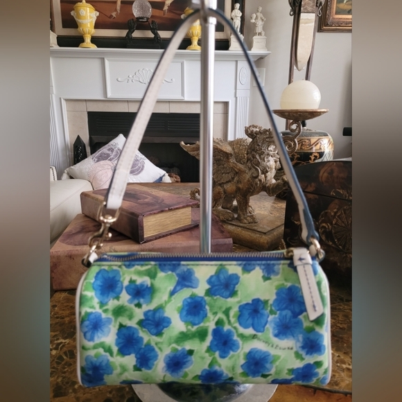 Dooney & Bourke Floral Blue and Green Women's Bag - Picture 2 of 10